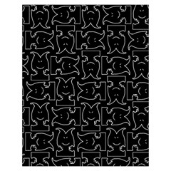 Enigmatic Demon Black and White Pattern Toiletries Pouch from ArtsNow.com Back