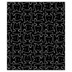 Enigmatic Demon Black and White Pattern Drawstring Pouch (XS) from ArtsNow.com Front