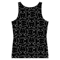 Enigmatic Demon Black and White Pattern Sport Tank Top  from ArtsNow.com Back