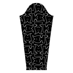 Enigmatic Demon Black and White Pattern Long Sleeve Velvet V Left Sleeve