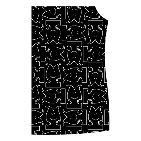 Enigmatic Demon Black and White Pattern Women s Button Up Vest from ArtsNow.com Front Left