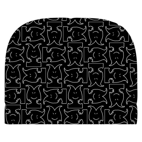 Enigmatic Demon Black and White Pattern Make Up Case (Small) from ArtsNow.com Front