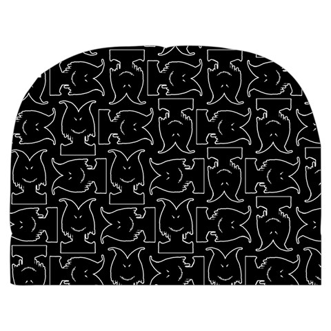 Enigmatic Demon Black and White Pattern Make Up Case (Medium) from ArtsNow.com Front