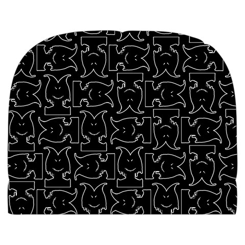 Enigmatic Demon Black and White Pattern Make Up Case (Large) from ArtsNow.com Back