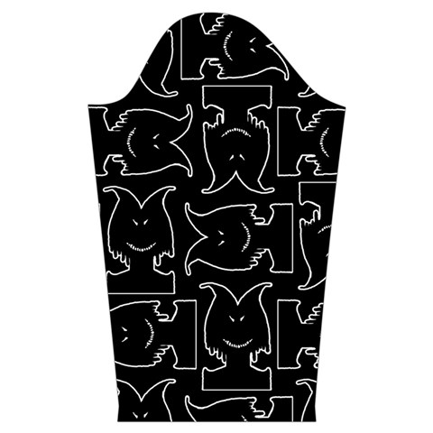 Enigmatic Demon Black and White Pattern Kids  Long Sleeve Velvet Lounge Robe from ArtsNow.com Sleeve Left