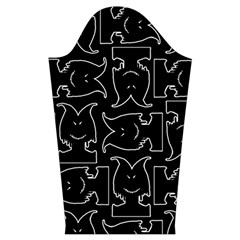 Enigmatic Demon Black and White Pattern Kids  Long Sleeve Velvet Lounge Robe from ArtsNow.com Sleeve Left