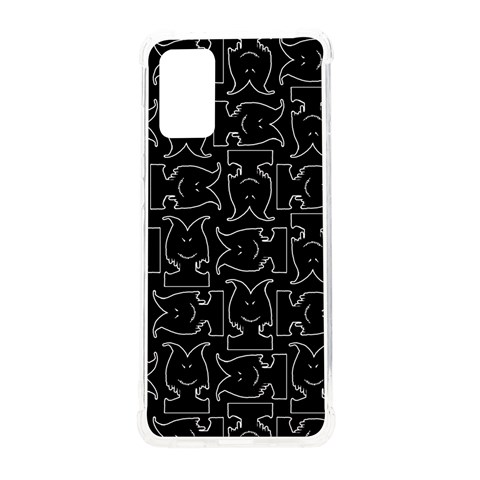 Enigmatic Demon Black and White Pattern Samsung Galaxy S20 Plus 6.7 Inch TPU UV Case from ArtsNow.com Front