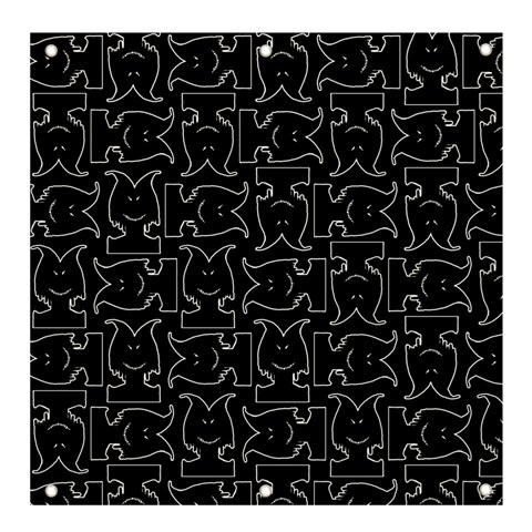 Enigmatic Demon Black and White Pattern Banner and Sign 4  x 4  from ArtsNow.com Front