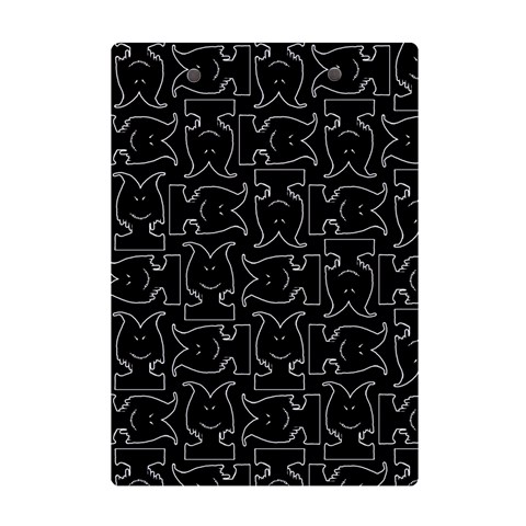 Enigmatic Demon Black and White Pattern A5 Acrylic Clipboard from ArtsNow.com Back