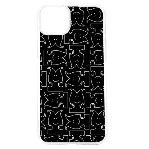 Enigmatic Demon Black and White Pattern iPhone 15 TPU UV Print Case from ArtsNow.com Front