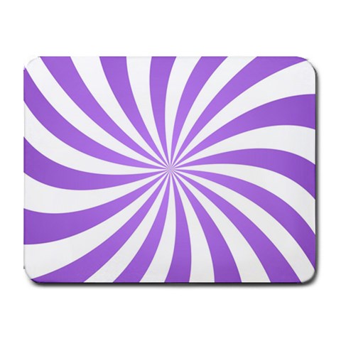 Spiral Vortex Rays Lavender Swirl Purple Small Mousepad from ArtsNow.com Front