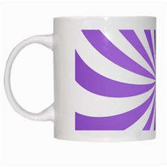 Spiral Vortex Rays Lavender Swirl Purple White Mug from ArtsNow.com Left