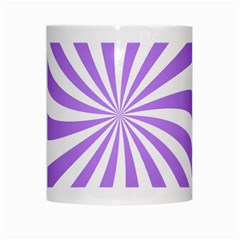 Spiral Vortex Rays Lavender Swirl Purple White Mug from ArtsNow.com Center