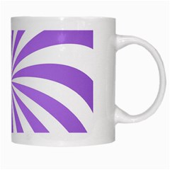 Spiral Vortex Rays Lavender Swirl Purple White Mug from ArtsNow.com Right