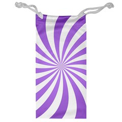 Spiral Vortex Rays Lavender Swirl Purple Jewelry Bag from ArtsNow.com Front