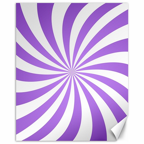 Spiral Vortex Rays Lavender Swirl Purple Canvas 11  x 14  from ArtsNow.com 10.95 x13.48  Canvas - 1