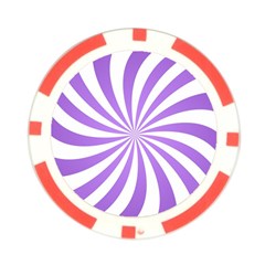 Spiral Vortex Rays Lavender Swirl Purple Poker Chip Card Guard from ArtsNow.com Front