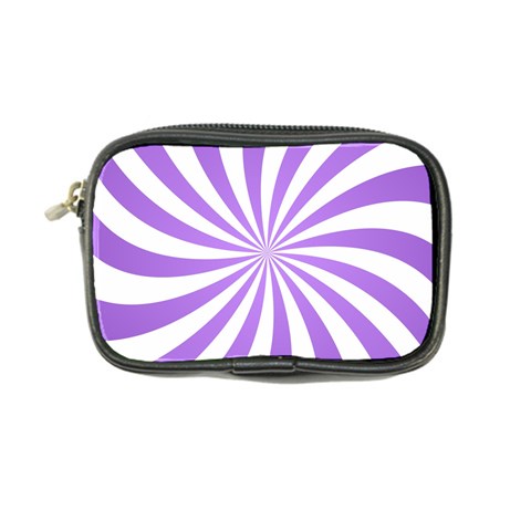 Spiral Vortex Rays Lavender Swirl Purple Coin Purse from ArtsNow.com Front