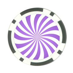 Spiral Vortex Rays Lavender Swirl Purple Poker Chip Card Guard (10 pack) from ArtsNow.com Back