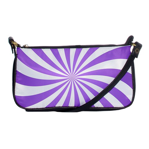 Spiral Vortex Rays Lavender Swirl Purple Shoulder Clutch Bag from ArtsNow.com Front