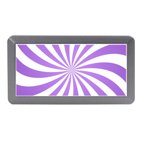 Spiral Vortex Rays Lavender Swirl Purple Memory Card Reader (Mini) from ArtsNow.com Front