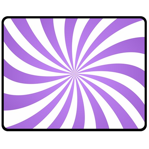 Spiral Vortex Rays Lavender Swirl Purple Two Sides Fleece Blanket (Medium) from ArtsNow.com 58.8 x47.4  Blanket Front