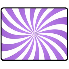 Spiral Vortex Rays Lavender Swirl Purple Two Sides Fleece Blanket (Medium) from ArtsNow.com 58.8 x47.4  Blanket Back