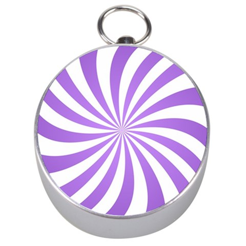 Spiral Vortex Rays Lavender Swirl Purple Silver Compasses from ArtsNow.com Front