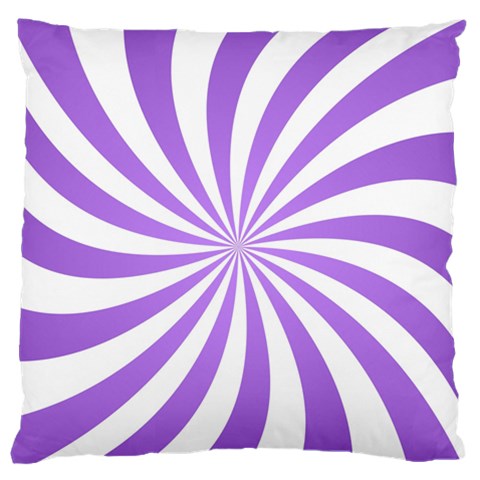 Spiral Vortex Rays Lavender Swirl Purple Large Premium Plush Fleece Cushion Case (One Side) from ArtsNow.com Front