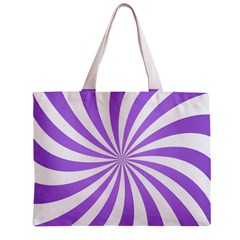 Spiral Vortex Rays Lavender Swirl Purple Zipper Mini Tote Bag from ArtsNow.com Front