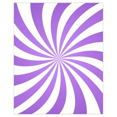 Spiral Vortex Rays Lavender Swirl Purple Drawstring Bag (Small) from ArtsNow.com Front