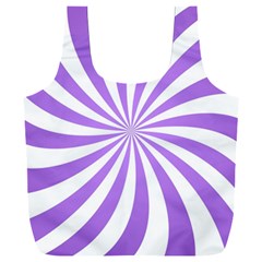 Spiral Vortex Rays Lavender Swirl Purple Full Print Recycle Bag (XXL) from ArtsNow.com Front