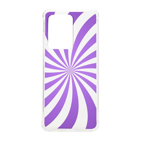 Spiral Vortex Rays Lavender Swirl Purple Samsung Galaxy S20 Ultra 6.9 Inch TPU UV Case from ArtsNow.com Front