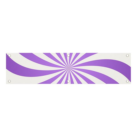 Spiral Vortex Rays Lavender Swirl Purple Banner and Sign 4  x 1  from ArtsNow.com Front