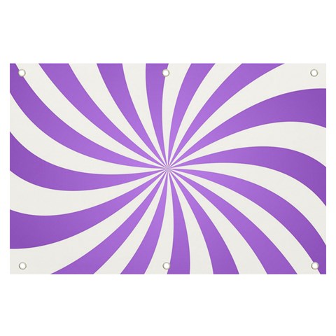 Spiral Vortex Rays Lavender Swirl Purple Banner and Sign 6  x 4  from ArtsNow.com Front