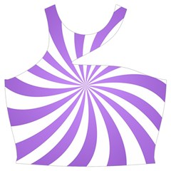 Spiral Vortex Rays Lavender Swirl Purple Cut Out Top from ArtsNow.com Front