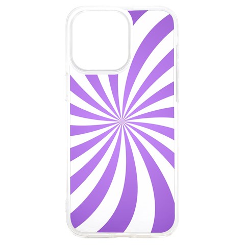 Spiral Vortex Rays Lavender Swirl Purple iPhone 15 Plus TPU UV Print Case from ArtsNow.com Front