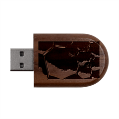 Background Colour Template Contrast Wood Oval USB Flash Drive from ArtsNow.com USB