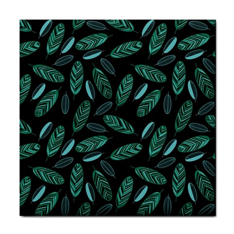 Leaves Pattern Abstract Blade Tile Coaster from ArtsNow.com Front