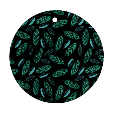 Leaves Pattern Abstract Blade Ornament (Round) from ArtsNow.com Front