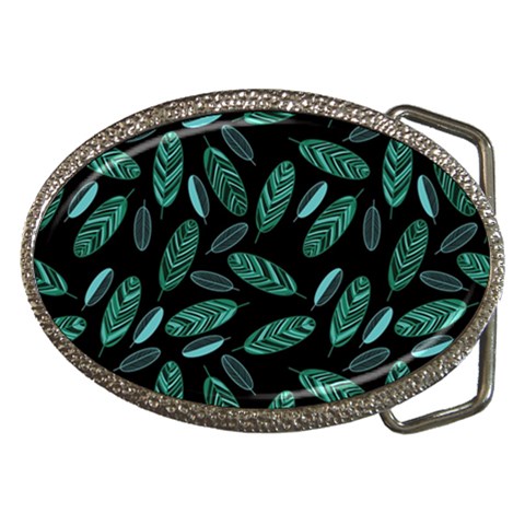 Leaves Pattern Abstract Blade Belt Buckles from ArtsNow.com Front