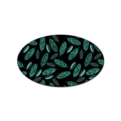 Leaves Pattern Abstract Blade Sticker (Oval) from ArtsNow.com Front