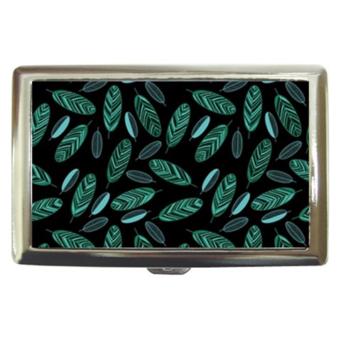 Leaves Pattern Abstract Blade Cigarette Money Case from ArtsNow.com Front