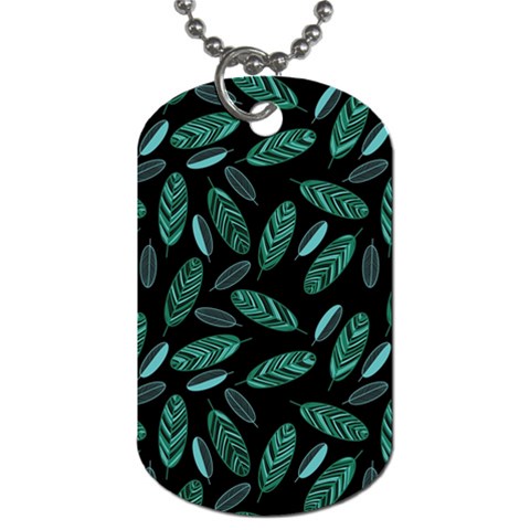 Leaves Pattern Abstract Blade Dog Tag (Two Sides) from ArtsNow.com Front