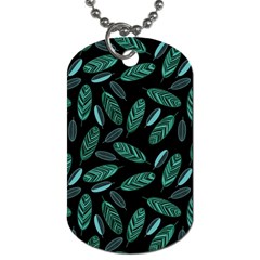 Leaves Pattern Abstract Blade Dog Tag (Two Sides) from ArtsNow.com Front