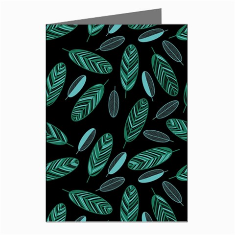 Leaves Pattern Abstract Blade Greeting Cards (Pkg of 8) from ArtsNow.com Left