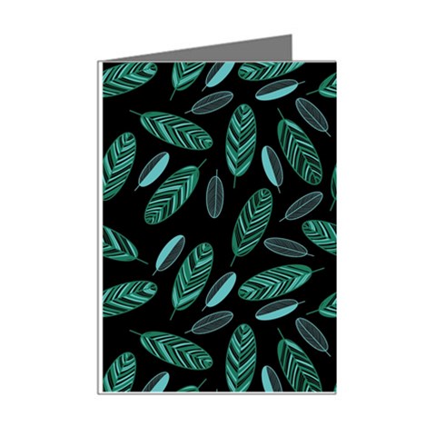 Leaves Pattern Abstract Blade Mini Greeting Cards (Pkg of 8) from ArtsNow.com Right