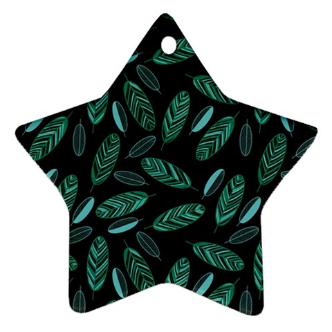 Leaves Pattern Abstract Blade Star Ornament (Two Sides) from ArtsNow.com Front