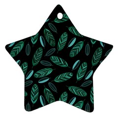 Leaves Pattern Abstract Blade Star Ornament (Two Sides) from ArtsNow.com Back