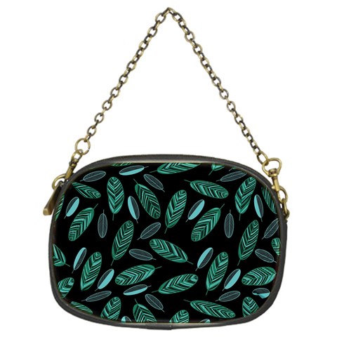 Leaves Pattern Abstract Blade Chain Purse (One Side) from ArtsNow.com Front